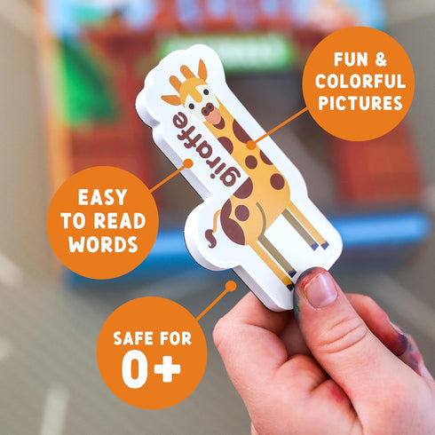 1-3 3-5 Curious Columbus Zoo Animals Fridge Toddler Magnets for Year Olds | Large Foam Refrigerator Magnets for Kids