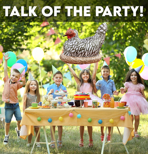 Cawowa Inflatable Chicken, Decorations for Birthday Party Supplies Toy, Wild West Farm Theme Gifts, Blow Up Hen Decor