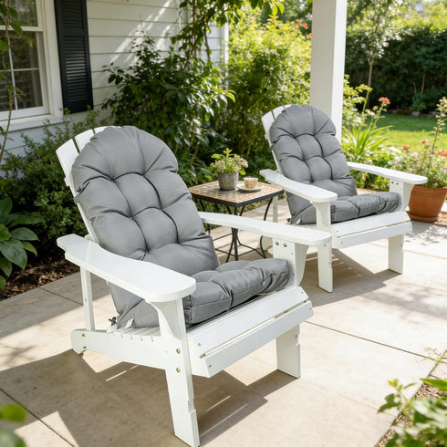 Enipate Weather Resistant Cushions for Adirondack Chair High Back Rocking Chair Cushion Indoor Outdoor Patio Tufted
