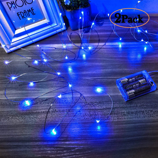 Led Fairy Lights, 1 Pack Mini Battery Operated Copper Wire Starry Lights for Bedroom, Christmas, Parties, Wedding