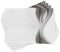 Ambesonne Grey Place Mats Set of 4, Vintage Damask Inspired Wavy Stripes with Flowers, Washable