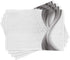 Ambesonne Grey Place Mats Set of 4, Vintage Damask Inspired Wavy Stripes with Flowers, Washable
