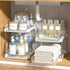 Delamu 2 Sets of 2-Tier Multi-Purpose Bathroom Under Sink Organizers and Storage, Stackable Kitchen Pantry Organization