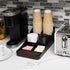 Mind Reader Cup and Condiment Station, Countertop Organizer, Coffee Bar, Kitchen, Stirrers, 7.25"L x 15.5"W x 5.25"H, Black by Mind Reader