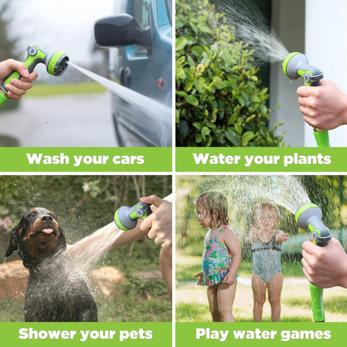 WORKPRO Garden Hose Nozzle - Water Sprayer with 10 Adjustable Water Patterns, High-Pressure Sprayer for Outdoor Watering