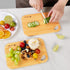 2 Pack 8.6" 6" Set Small Bamboo Wood Cutting Board for Kitchen x Mini Wooden Charcuterie Boards Lightweight Chopping
