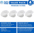 Fette Filter - Vacuum Replacement Filters Compatible with Swiffer Sweep and Vac. Compare to Part #99196 (Pack of 4)