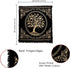 Indian Consigners Altar Cloth, 18" Square Celtic Tree of Life Wica Spread Decor for Tarot Witchery