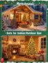 Set 2 Pack 50 Count 13 Bulb Hopolon Clear Christmas Lights Feet Incandescent Green Wire Mini String Lights for Indoor