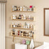 ECOOCE 34Inch Bookshelves,Set 4,Wall 6Hooks,Hanging 29958098(Burlywood, 34) Nursery of Floating Shelf Kids Coat Rack