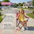 27 Emily Rose Kids Folding Beach Camp Chair with Cup Holder, Safety Lock & Matching Carry Case (Playful Hearts) Toddler