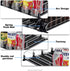 JUNMEI 12oz 16oz 20oz Drink Organizer for Fridge, Adjustable Width Soda Can Dispenser, 15" D, Black, 3 Rows