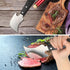Hanaive 2 Pcs One Handed Rocker Knife for Disabled, Curved Steak Knife, Easy Hold Utensil for Limited Strength