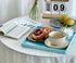11 Inch Blue Square Plastic Tray - Organizer Tray for Bathroom Vanity, Dresser, Coffee Table, Nightstand | Decorative