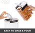 Oggi Easi Grip 128oz Moisture Proof Storage Container - Ultra Clear BPA-Free Canister with Flip Open Lid for Kitchen