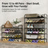 Tujurich 3-Tler Closet Shoe Rack Organlzer, Rustproof lron, Spaclous Shoe Storage Shelf for or Entryway, Fits Sneakers