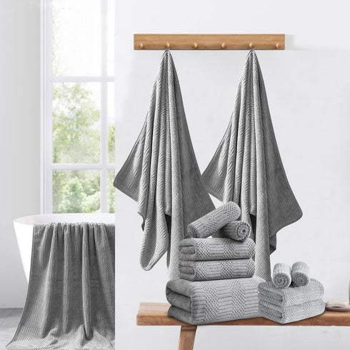 Set Pack 12 4 4 4 Belista Towel of Family Towels, Bath Towel, Hand Towels, Washcloths - MicrofiberTowels Quick Dry