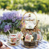 Zhehao 20 Set Set Pcs Porcelain Tea with Metal Holder and Spoon Adult Ceramic Tea European Flower Painting Teapot Cup