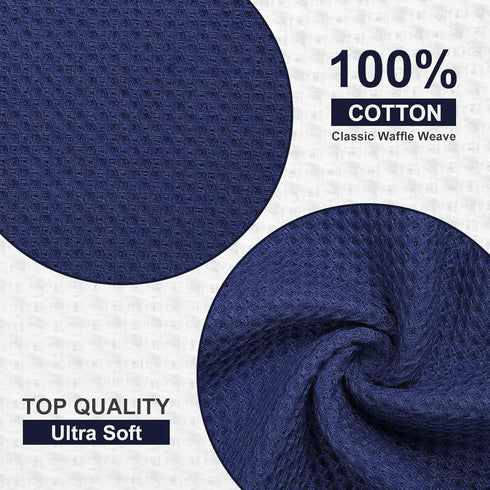 Set, 12 12 13 28 Inches, Set 10 100% Homaxy Kitchen Towels and Dishcloths x and x of Cotton Waffle Weave Kitchen