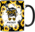 YouNique Designs Sunflower Mom Mug, 11 Ounces, Unique Mothers Day Coffee Mug from Daughter and Son, Black Handle