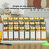 TESUNMU Label4oz CabinetDrawerRack(24) Gold Spice Jars with Seasoning Containers, Glass Spice Bottles with Shaker