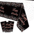 3 Pack Black and Rose Gold Tablecloths, Plastic Disposable Birthday Decorations, Rectangle Table Cover 51"x86" for