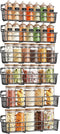 Mystozer Spice Rack wall mounted 6 Pack, Space-Saving Spice Organizer for Spice