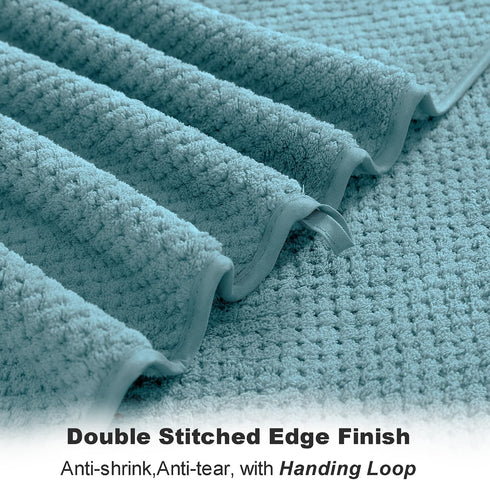 8-Piece Set, 2 2 4 Set Smuge Turquoise Bath Towel Extra Large Bath Towel Sheets, Hand Towels and Washcloths - Highly