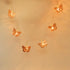 5 ft/10 CVHOMEDECO. Rose Gold Metal Butterfly LED String Lights Battery Operated with Timer for Home Wedding Party