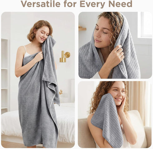 Lunoku 8 Set, 2 2 4 Oversized Bath Towels Piece Towel Extra Large Bath Sheets, Hand, Washcloths, Luxury Soft Super