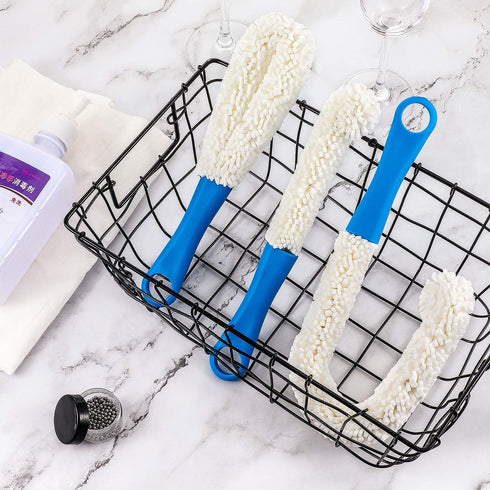 3 400 Pieces Decanter Cleaning Brush Flexible Bottle Scourer and Pieces Reusable Decanter Cleaning Beads Household