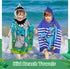 6 Oudain Pcs Kids Hooded Bath Towel with Hood Microfiber Beach Baby Pool Beach Towel for Boy Girls Toddler Kids