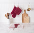 DII Basic Terry Collection Quilted Potholder, 100% Cotton, Wine, 3 Piece