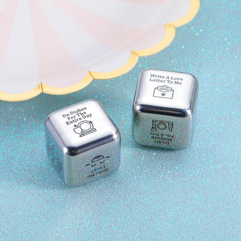 Funny Iron Gifts for 6th Anniversary - 6 Year Wedding for Couples, Food Decision Dice, Christmas Birthday Gifts