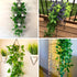 CEWOR 2pcs Fake Hanging Plants, 3.6ft Artificial Ivy Vine for Indoor Outdoor Home Decor (No Baskets)
