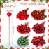 Knitgrip 500 10 mm Pcs Artificial Holly Berries, Mini Christmas Fake Berry with Stem Berry Picks for Xmas Tree Home
