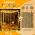 6.6x6.6ft, 200 8 Dimmable Ollny Curtain Lights LED String Lights with Remote Modes Timer, USB Power Fairy Light