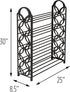 5 SHO-08484 Honey-Can-Do Tier Butterfly Shoe Rack Black