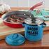 42oz YOKODU Bacon Grease Container with Strainer,Enamel Ceramic Bacon Fat Can for Kitchen Cooking Grease Saver Keeper