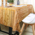 PHOGARY 3PCS Wood Grain Tablecover, Rectangular Tablecloth for Rustic Wedding Baby Shower Decoration