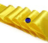 MDS Satin Chair Sashes Pack of 50 PCS, Charmeuse Sateen Dining Chair Bows, Yellow, 7 x 108 Inch for Wedding Party