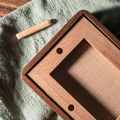 Youncewooder 3x4 2x3 (3x4,Walnut) Picture Frame with Mat - Natural Walnut Wood small Rustic Frame, Wall & Tabletop