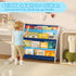 Aokitsink 4-Tier Kid Bookshelf for Kids Rooms, Blue Montessori Bookshelf,Toddler Children Bookshelf,Metal Kid's Book