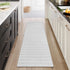 Collive Hallway Runner Rug 2x6, Non Slip Rubber Backed Gray Cotton Carpet, Washable Farmhouse Rug for Hallways