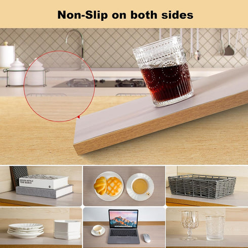 Shelf Liner, 12 Inches x 20 FEET Non-Slip Kitchen Cabinet Liner, Washable Oil-Proof Contact Paper