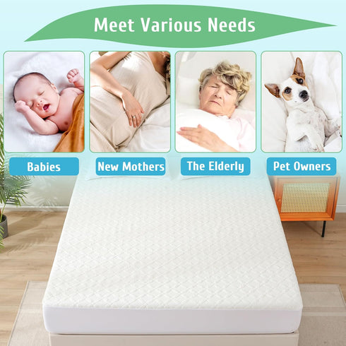 KUTUU 6-18 72"x84", California King Mattress Protector, Soft Breathable Waterproof Cal King Mattress Pad Cover, in Deep