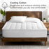 Bare Home Queen Mattress Topper, Cotton Top Fitted Mattress Cover, Cooling Breathable Air Flow, Soft Noiseless Mattress