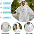 Swimmer Surf Poncho Hooded Towel for Adults Quick Dry Beach Changing Robe with Pockets, Unisex Swim Cover-Up, Ice Cream