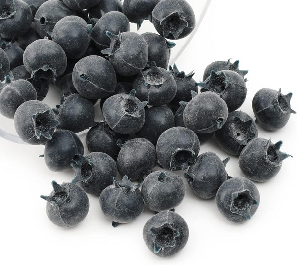 Artificial Blueberry, 50Pcs Fake Blueberry Lifelike Blueberries Simulation Blue Berries Fake Fruit