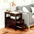 ZENY Narrow End Table Side Table with Drawer and Open Shelf Sofa Table for Living Room Bedroom, Small Table